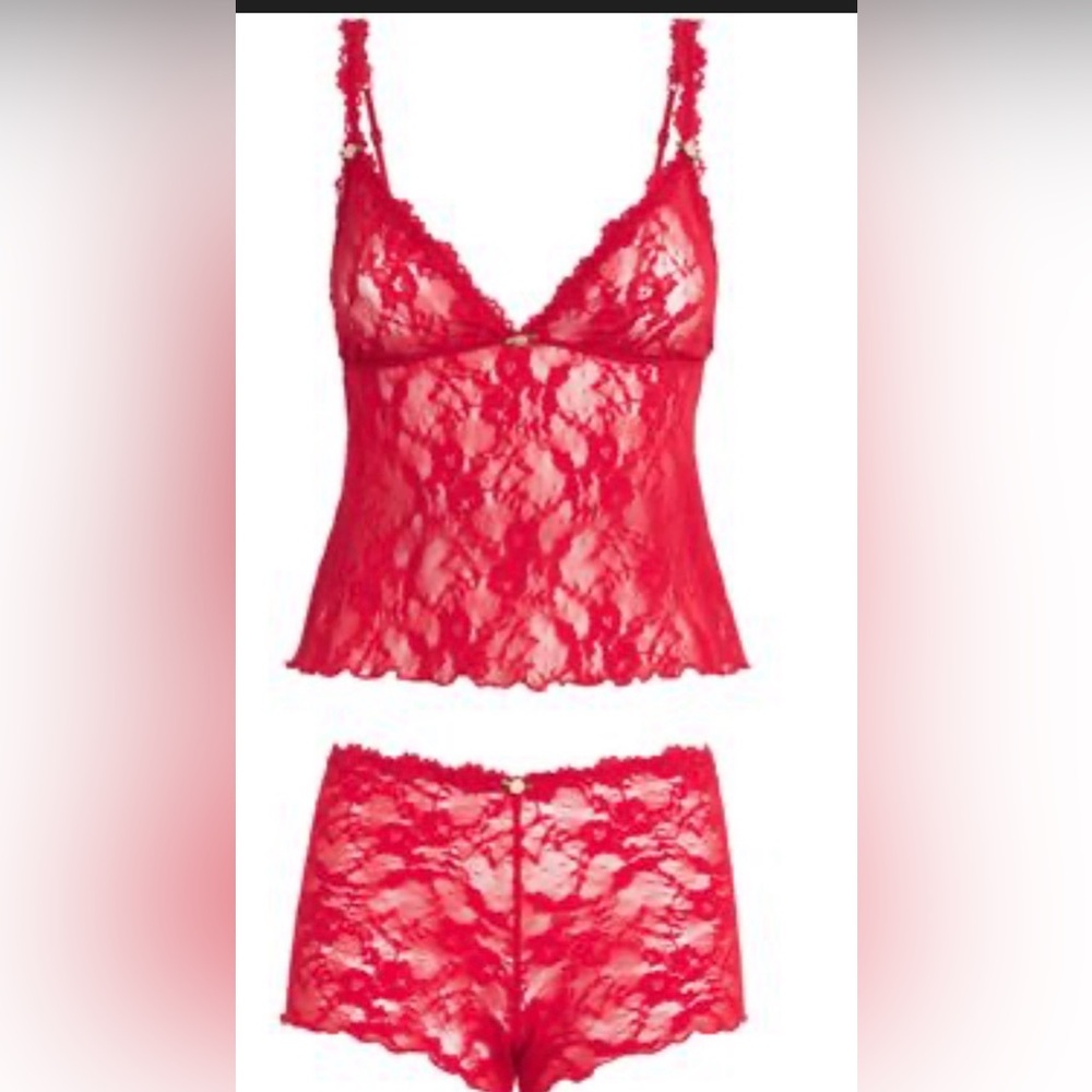 Skims STRETCH LACE TRIANGLE CAMI AND SHORT SET